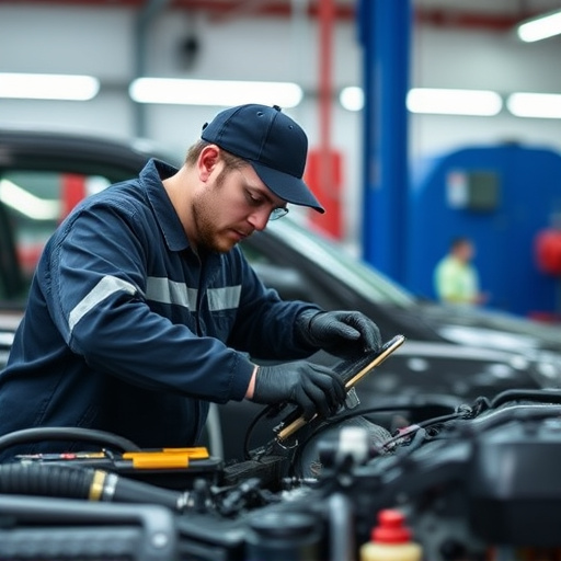 auto technician working