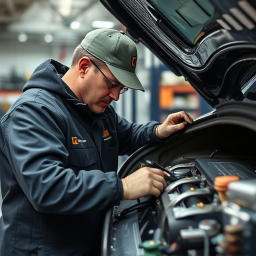 auto technician working