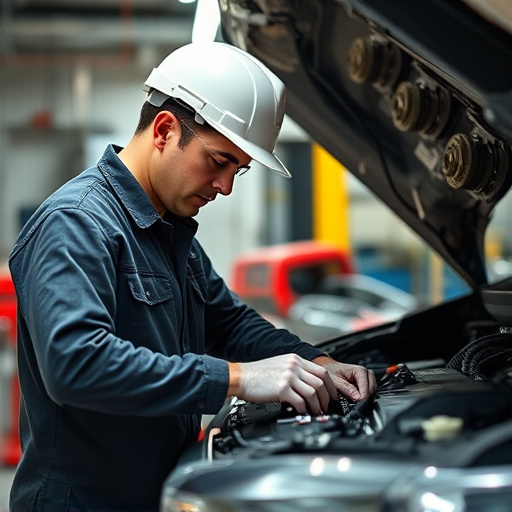 auto technician working
