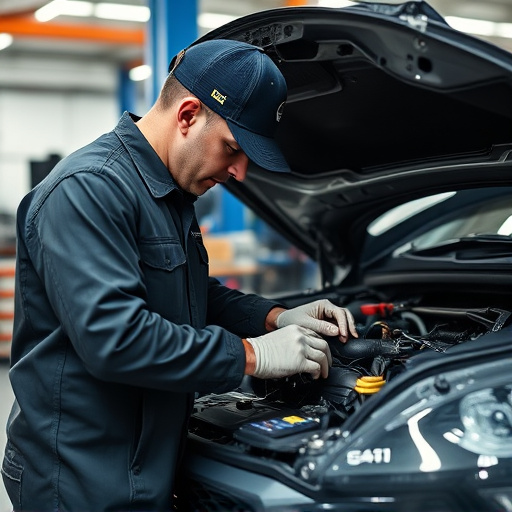 auto technician working
