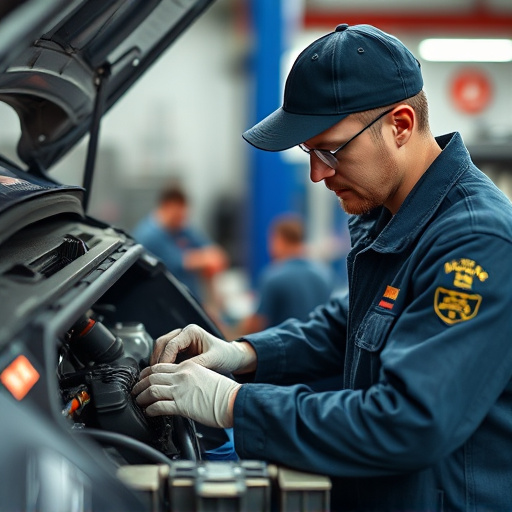 auto technician working