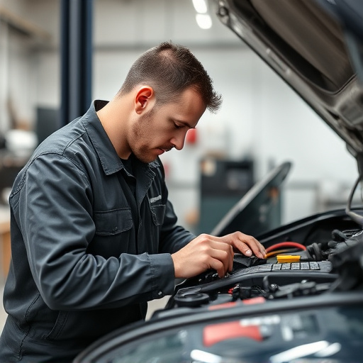 auto technician working