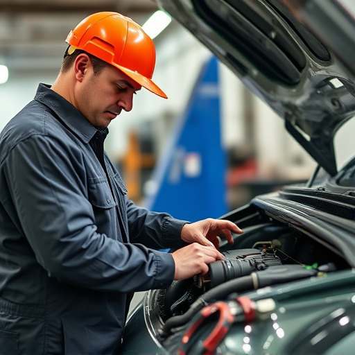 auto technician working