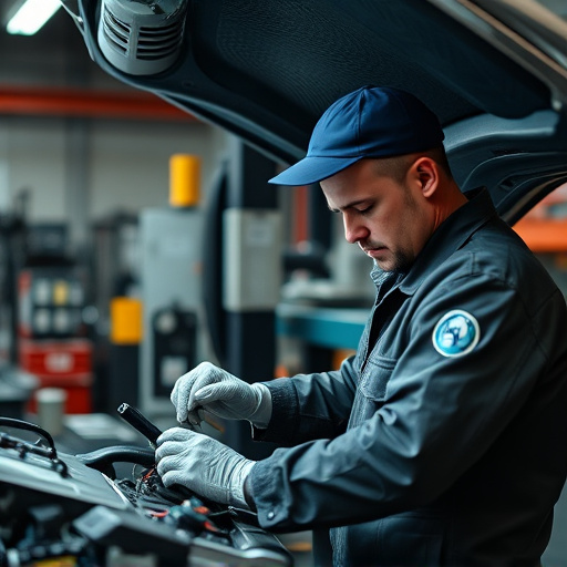 auto technician working