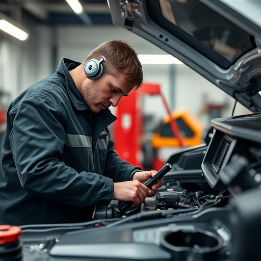 auto technician working