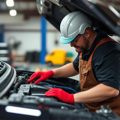 auto technician working