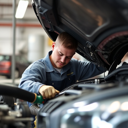 auto technician working