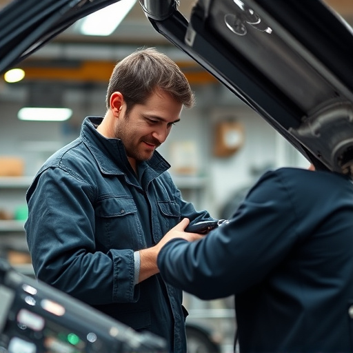auto technician working