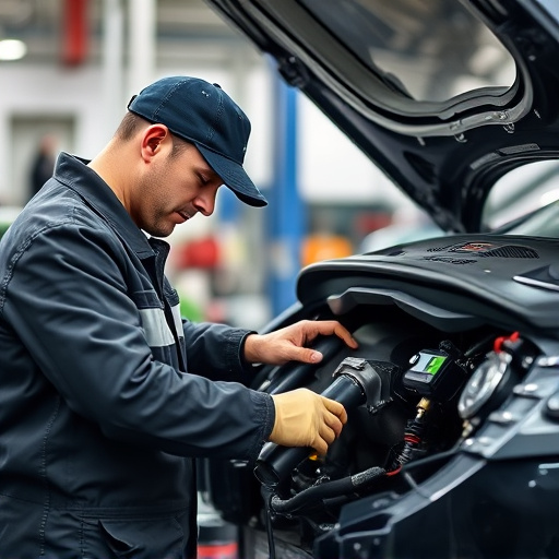 auto technician working