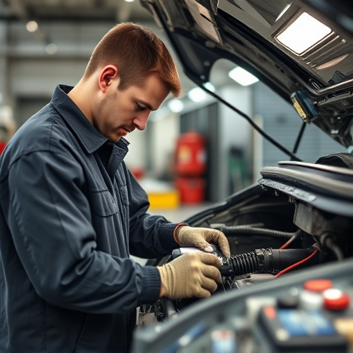 auto technician working