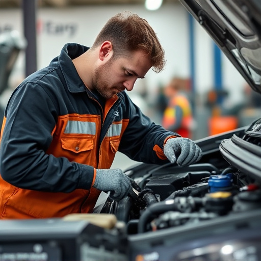 auto technician working