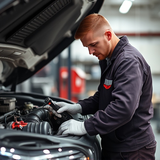auto technician working