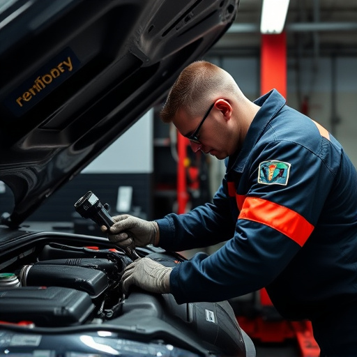 auto technician working