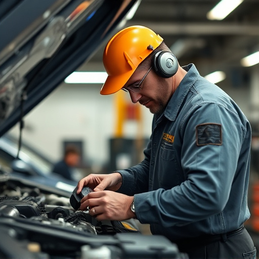 auto technician working