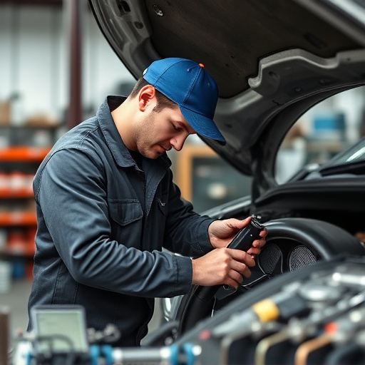 auto technician working