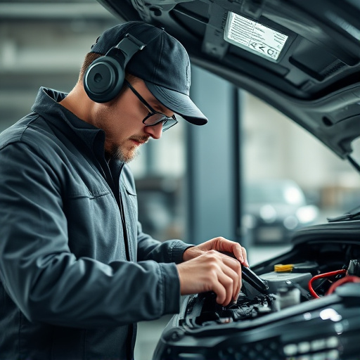 auto technician working