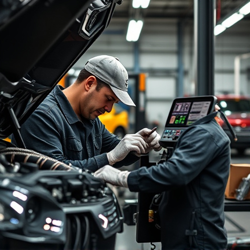 auto technician working
