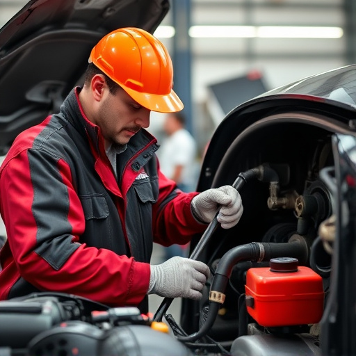 auto technician working