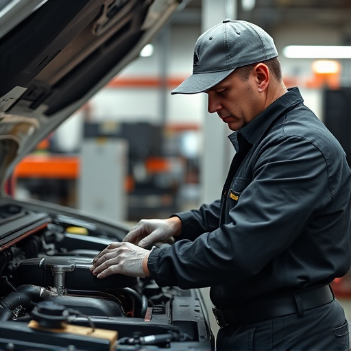 auto technician working