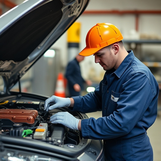 auto technician working