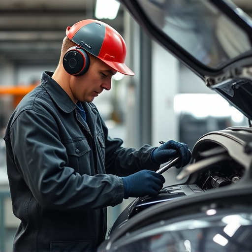 auto technician working