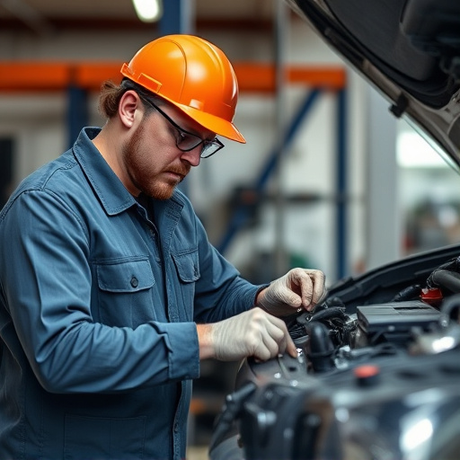 auto technician working