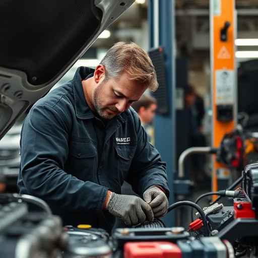 auto technician working