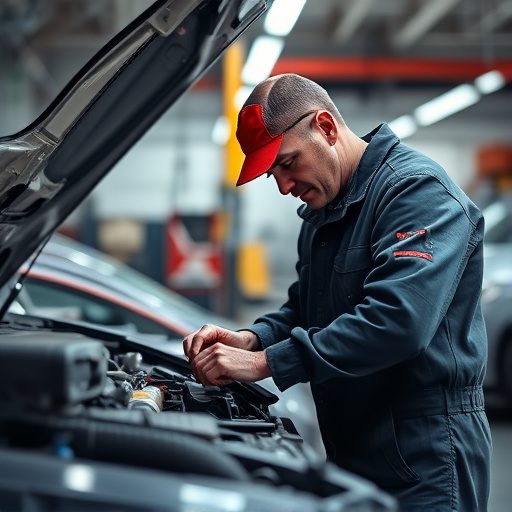 auto technician working