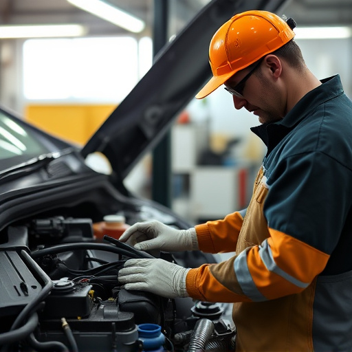 auto technician working
