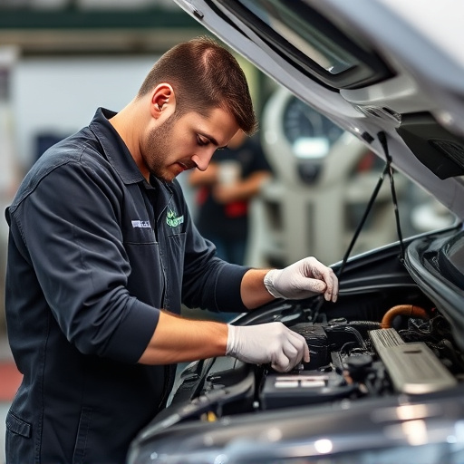 auto technician working