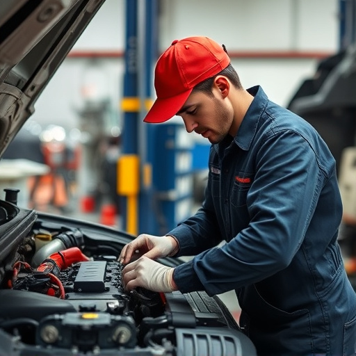 auto technician working