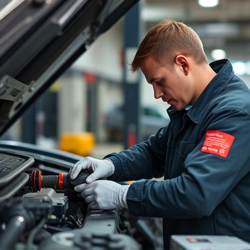 auto technician working