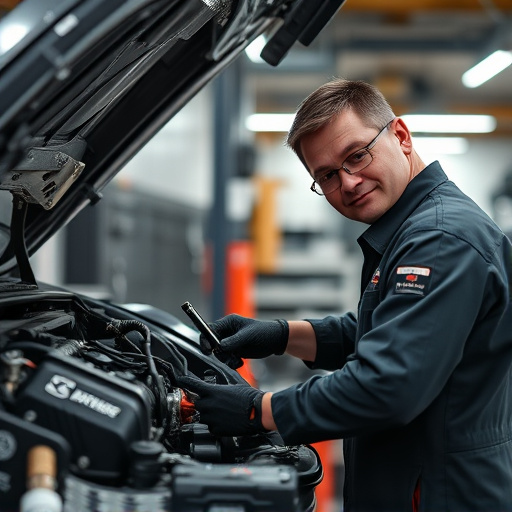 auto technician working