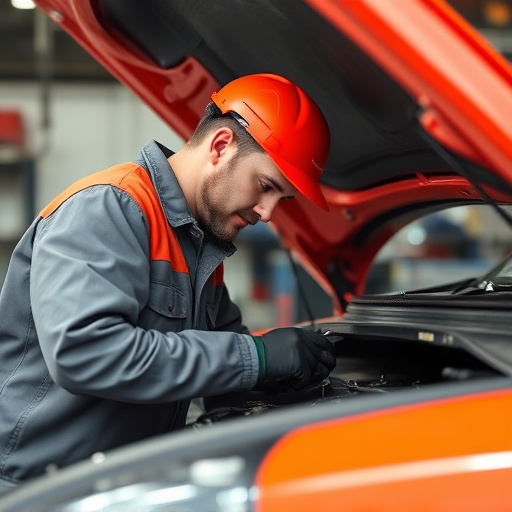 auto technician working