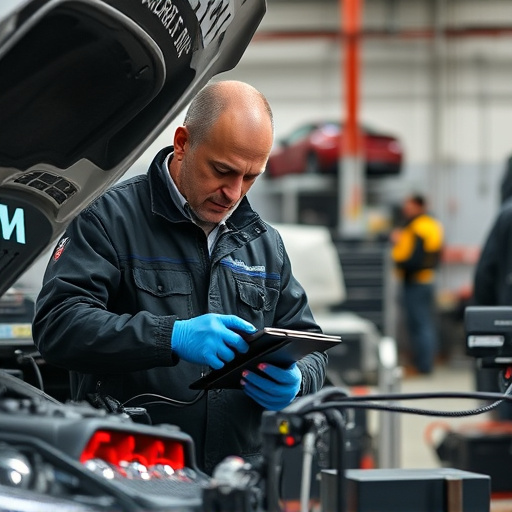 auto technician working