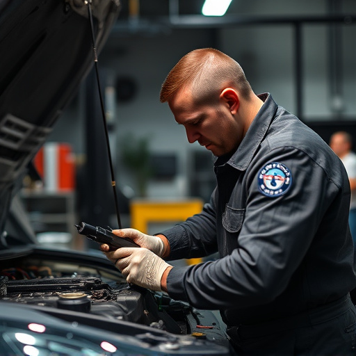 auto technician working