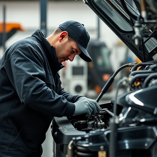 auto technician working