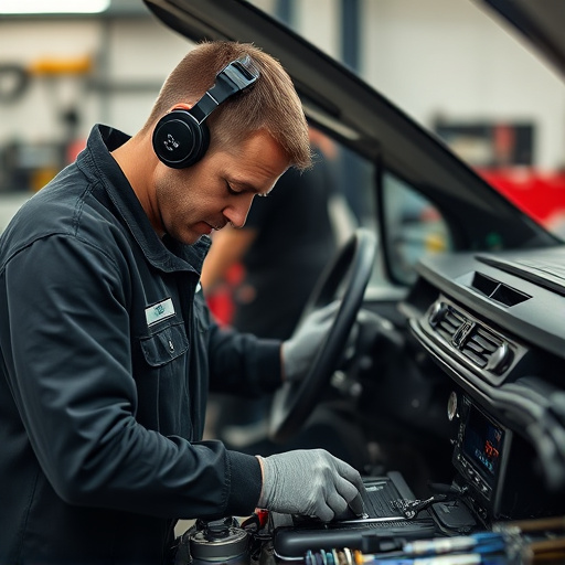 auto technician working
