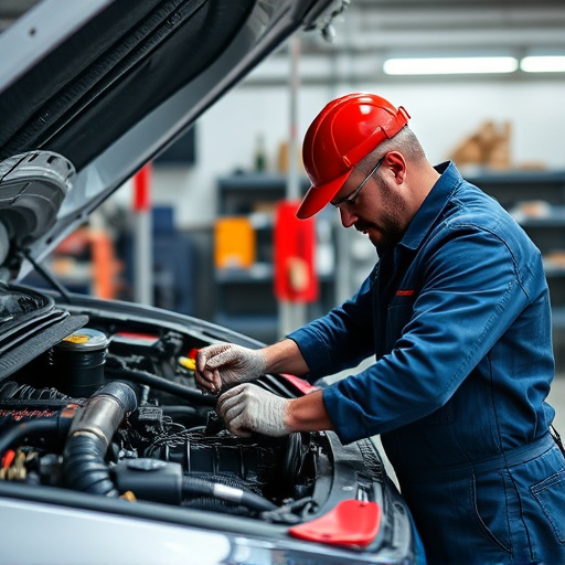 auto technician working