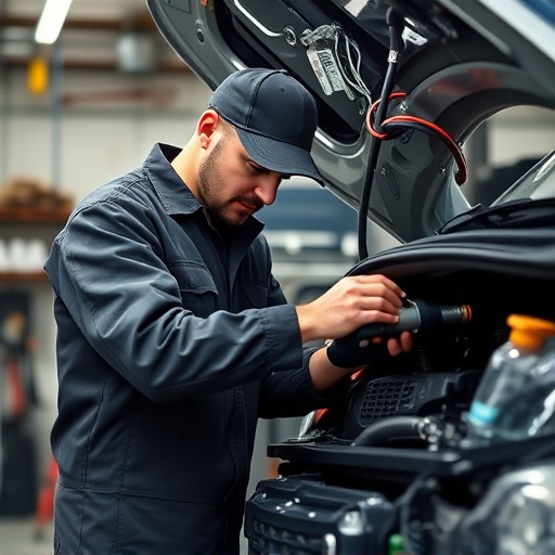 auto technician working