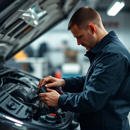 auto technician working