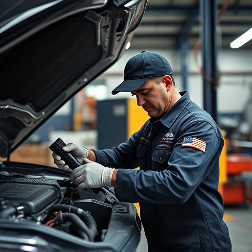 auto technician working