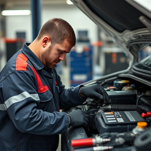 auto technician working