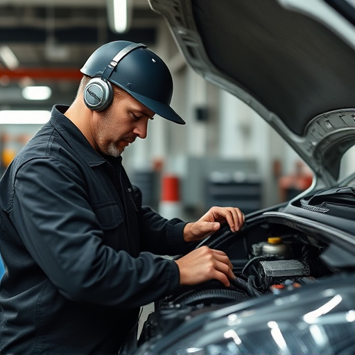 auto technician working