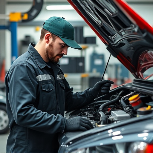 auto technician working