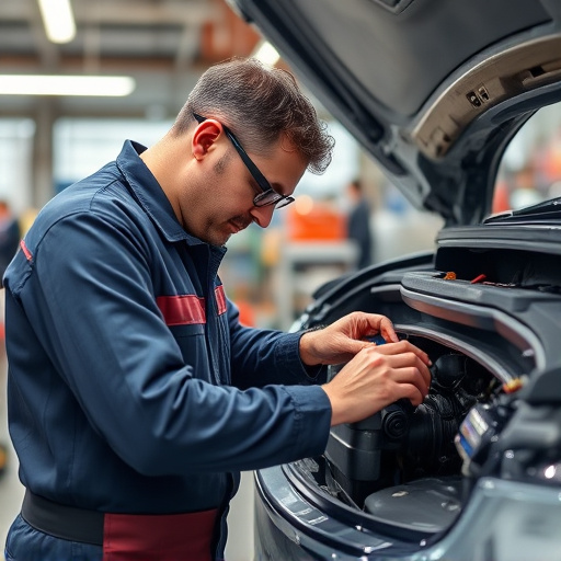auto technician working