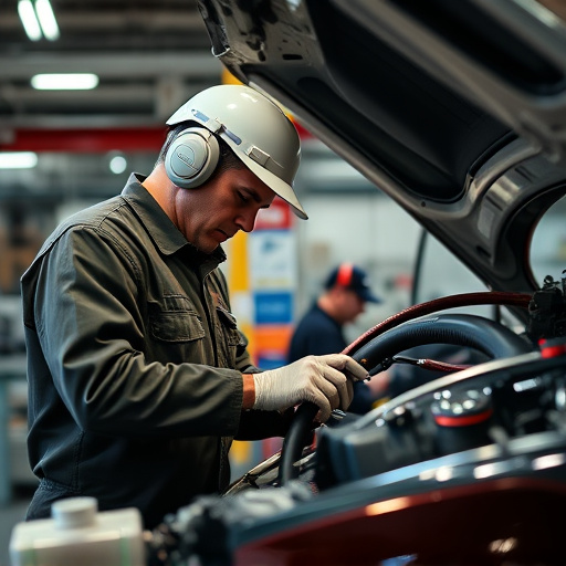 auto technician working