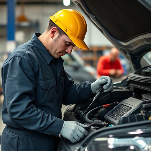 auto technician working