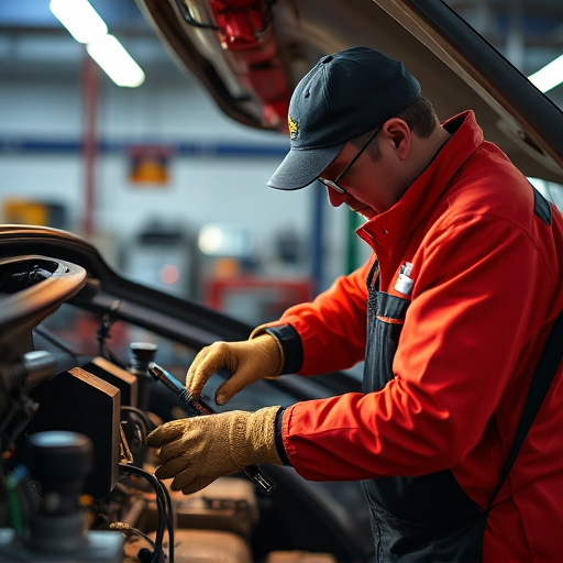 auto technician working