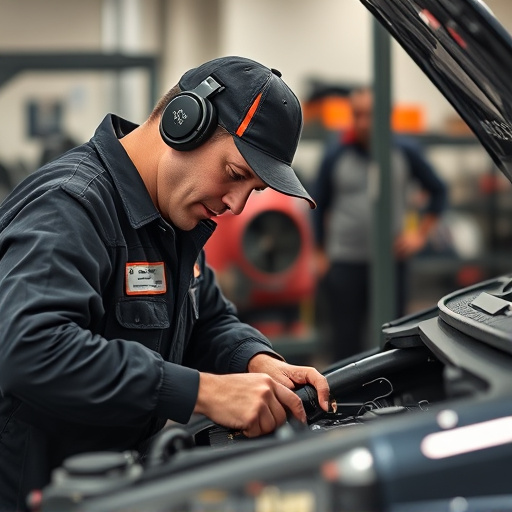 auto technician working